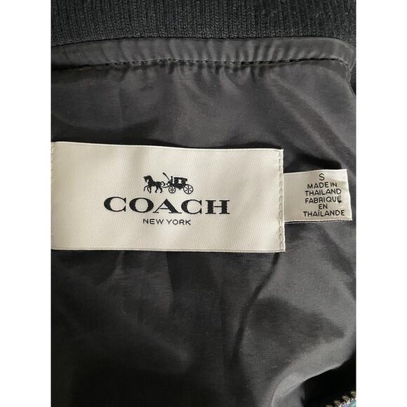 Coach Jacket Hoodie Bomber Varsity Multicolor Floral Windbreaker - Picture 14 of 15